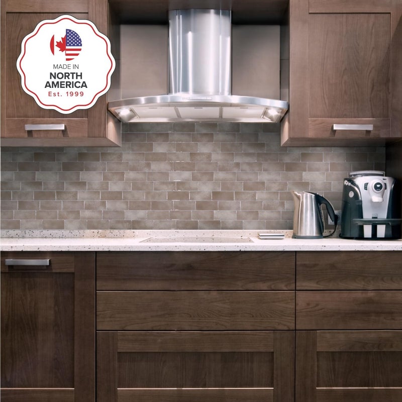 Smart Tiles Peel and Stick Backsplash - 5 Sheets of 11.56" x 8.38" - 3D Adhesive Peel and Stick Tile Backsplash for Kitchen, Bathroom, Wall Tile - Image 2